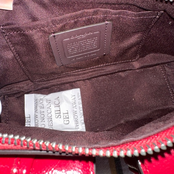 COACH Ashton Baguette Bag - Dark Cardinal/Silver - Picture 5 of 8